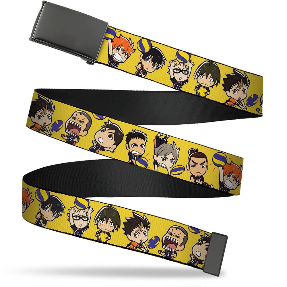 8137 Adjustable Belt, Clamp Buckle, Cut-to-Fit, Haikyu Chibi Volleyball